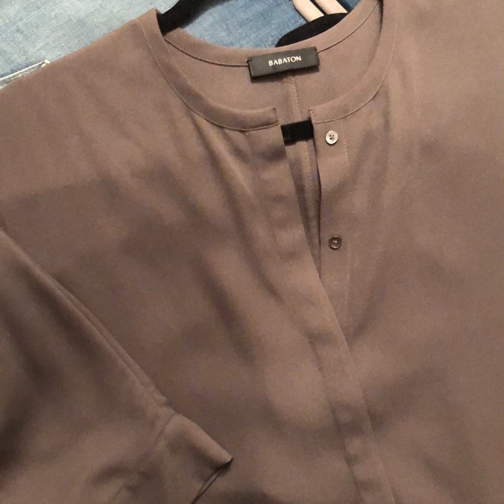 Aritzia Babaton Button Down Oversized S New Olive - image 5